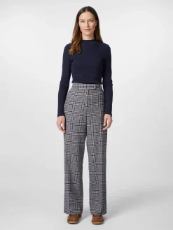 LANIUS Damen-Marlenehose Karo Multicolor New