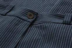 LANIUS Damen-Marlenehose Nadelstreifen Dunkelblau Outlet