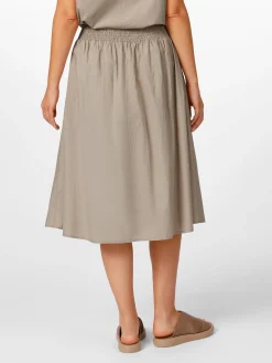 CARE BY ME Damen-Midirock breiter Bund, Sand Sale