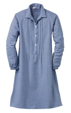 Novila Damen-Nachthemd Flanell Blau