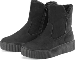 Werner Schuhe Damen-Nubukboot gefüttert Schwarz Hot