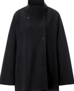 Oska Damen-Outdoorjacke Wolle Schwarz Best