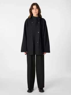 Oska Damen-Outdoorjacke Wolle Schwarz Best