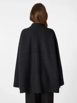 Oska Damen-Outdoorjacke Wolle Schwarz Best