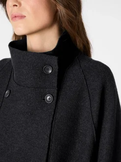 Oska Damen-Outdoorjacke Wolle Schwarz Best