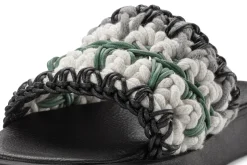 Werner Schuhe Damenpantolette Häkelschaft Schwarz Hot