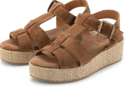 Ehm Damen-Plateausandale Cognac Outlet