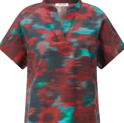 Alma ＆ Lovis Damen-Popelinebluse Multicolor Hot