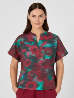 Alma ＆ Lovis Damen-Popelinebluse Multicolor Hot