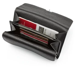 Volker Lang Accessoires Damenportemonaie Hirschleder Schwarz Discount