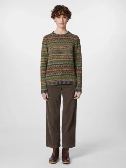 Eribé Damenpullover Lammwolle Multicolor New