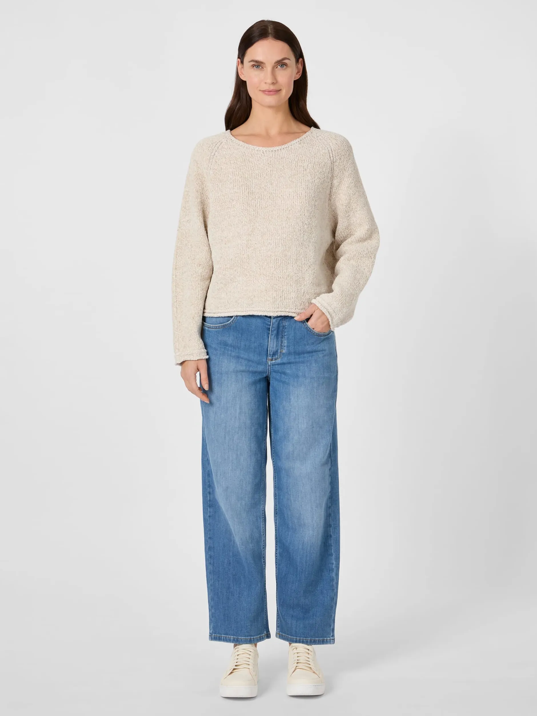 Seldom Damenpullover Oversized Natur Best