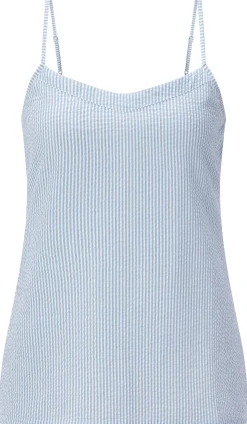 Knowledge Cotton Apparel Damen-Pyjamatop Seersucker Discount