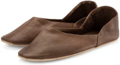 Werner Schuhe Damen-Reisepantoffel Leder Braun Online