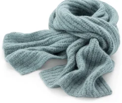 Alma & Lovis Damen-Rippenstrickschal, Petrol Clearance