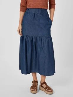 CARE BY ME Damenrock Baumwolle Denimblau Hot