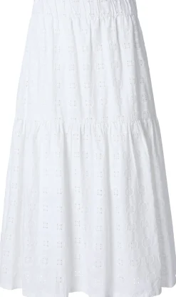 CARE BY ME Damenrock Lochstickerei Weiß Online