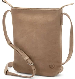 Harold’s Lederwaren Damen-Schultertasche Rindleder Taupe Sale