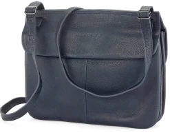 Harold’s Lederwaren Damen-Schultertasche Rindleder Dunkelblau Best