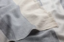 Christiane Strobel Damen-Schultertuch gestreift, Creme-Blau Online