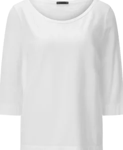 Oska Damenshirt Dreiviertelarm Weiß Outlet