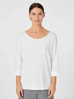 Oska Damenshirt Dreiviertelarm Weiß Outlet