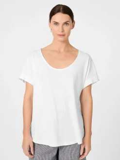 Oska Damenshirt Kurzarm Weiß Sale