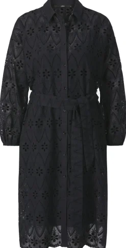 LANIUS Damen-Spitzenkleid Schwarz