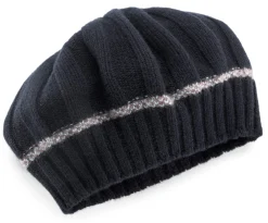 Eribé Damen-Strickbarett Lammwolle, Dunkelblau New