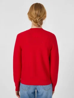 Armedangels Damen-Strickcardigan Baumwolle Rot Discount