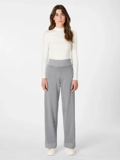 Seldom Damen-Strickhose Hellgrau