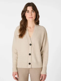 LANIUS Damen-Strickjacke Creme Best