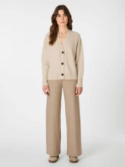 LANIUS Damen-Strickjacke Creme Best