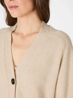 LANIUS Damen-Strickjacke Creme Best