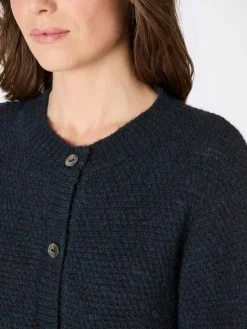Les Racines du Ciel Damen-Strickjacke Alpaka Dunkelblau