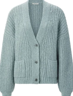 Alma ＆ Lovis Damen-Strickjacke geknöpft Petrol