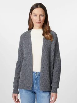 Seldom Damen-Strickjacke Rippe Anthrazit New