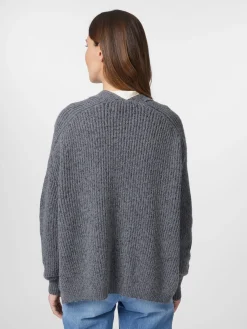 Seldom Damen-Strickjacke Rippe Anthrazit New