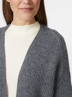 Seldom Damen-Strickjacke Rippe Anthrazit New