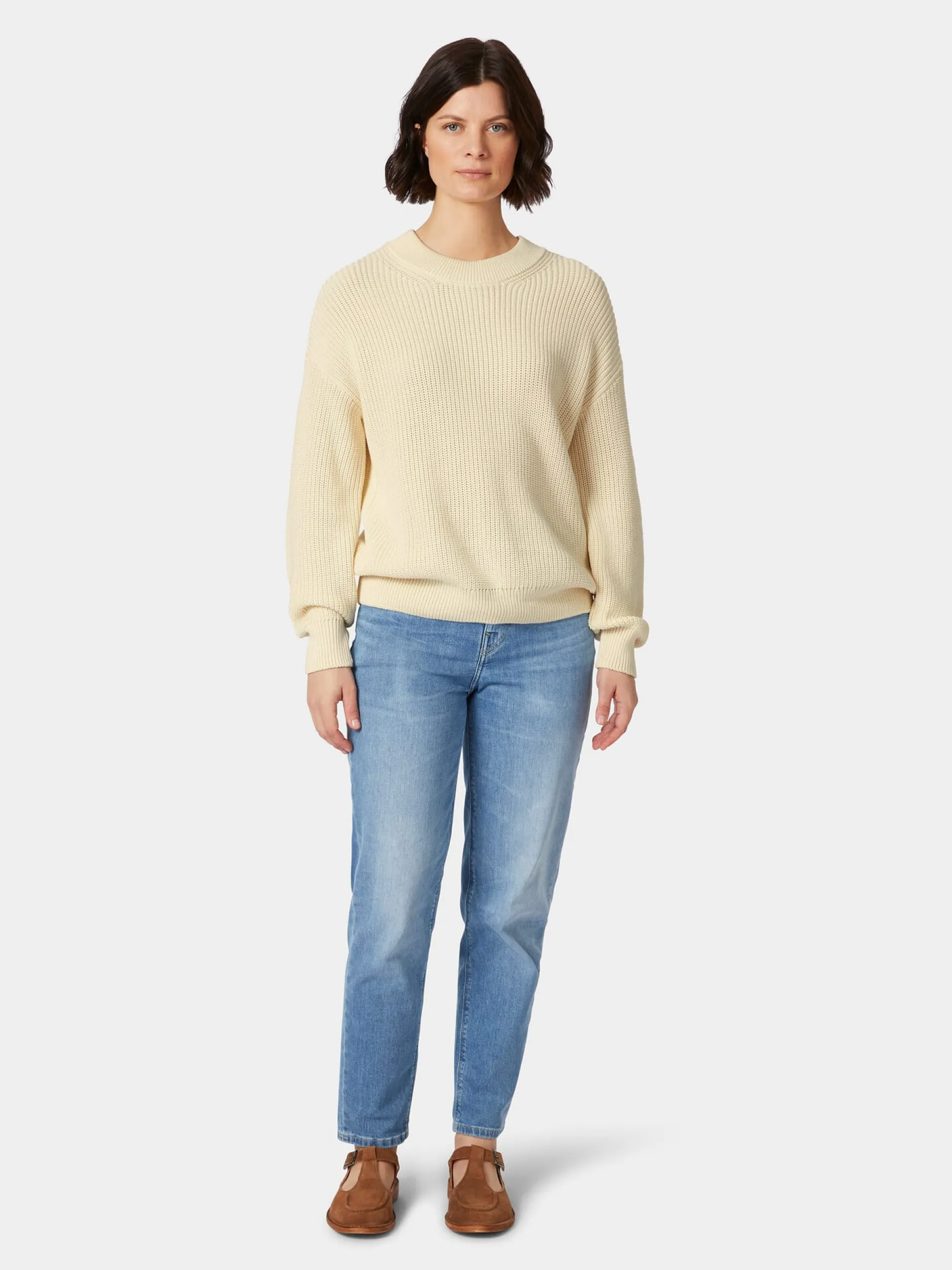 Armedangels Damen-Strickpullover Naturweiß New