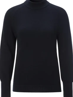 LANIUS Damen-Strickpullover Baumwolle Navy