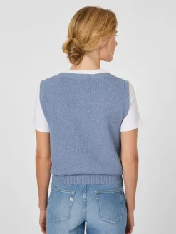 Rifò Damen-Strickpullunder Hellblau Best