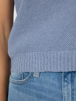 Rifò Damen-Strickpullunder Hellblau Best