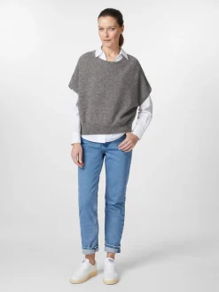 Les Racines du Ciel Damen-Strickpullunder Grau New