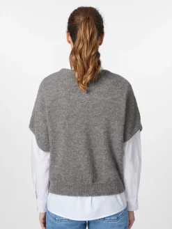 Les Racines du Ciel Damen-Strickpullunder Grau New