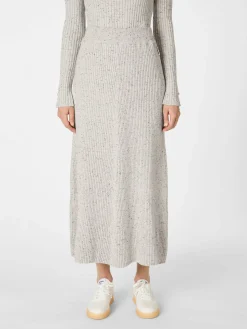 Armedangels Damen-Strickrock meliert Hellgrau Discount