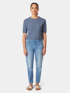 Rifò Damen-Strickshirt Hellblau