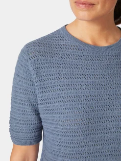 Rifò Damen-Strickshirt Hellblau