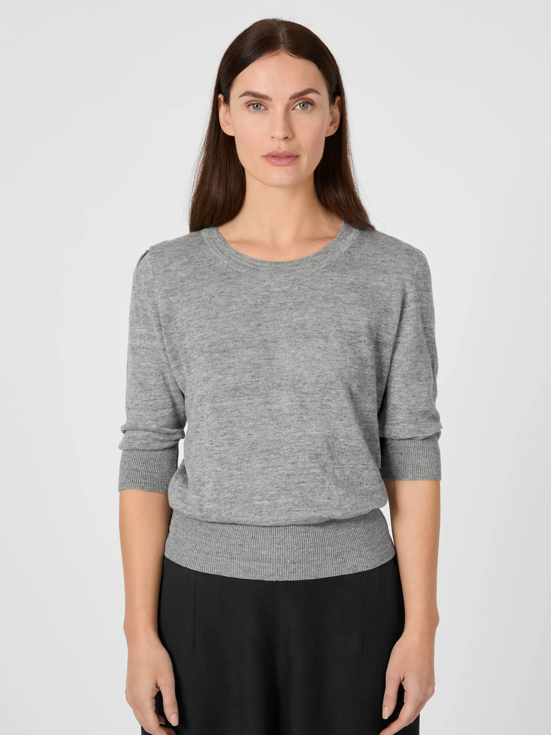 Seldom Damen-Strickshirt Dreiviertelarm