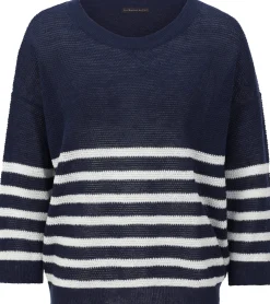 Les Racines du Ciel Damen-Strickshirt gestreift Sale